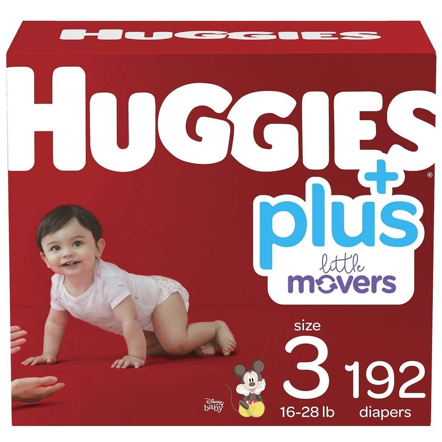 Huggies Plus Diapers Size 3 (16-28 Pounds) 192 Count Image 1