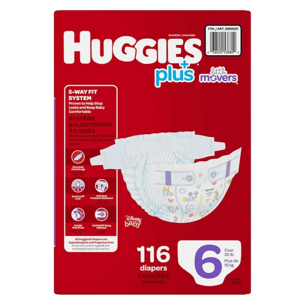 Huggies Plus Diapers Size 6 (35+ Pounds) 116 Count Image 2