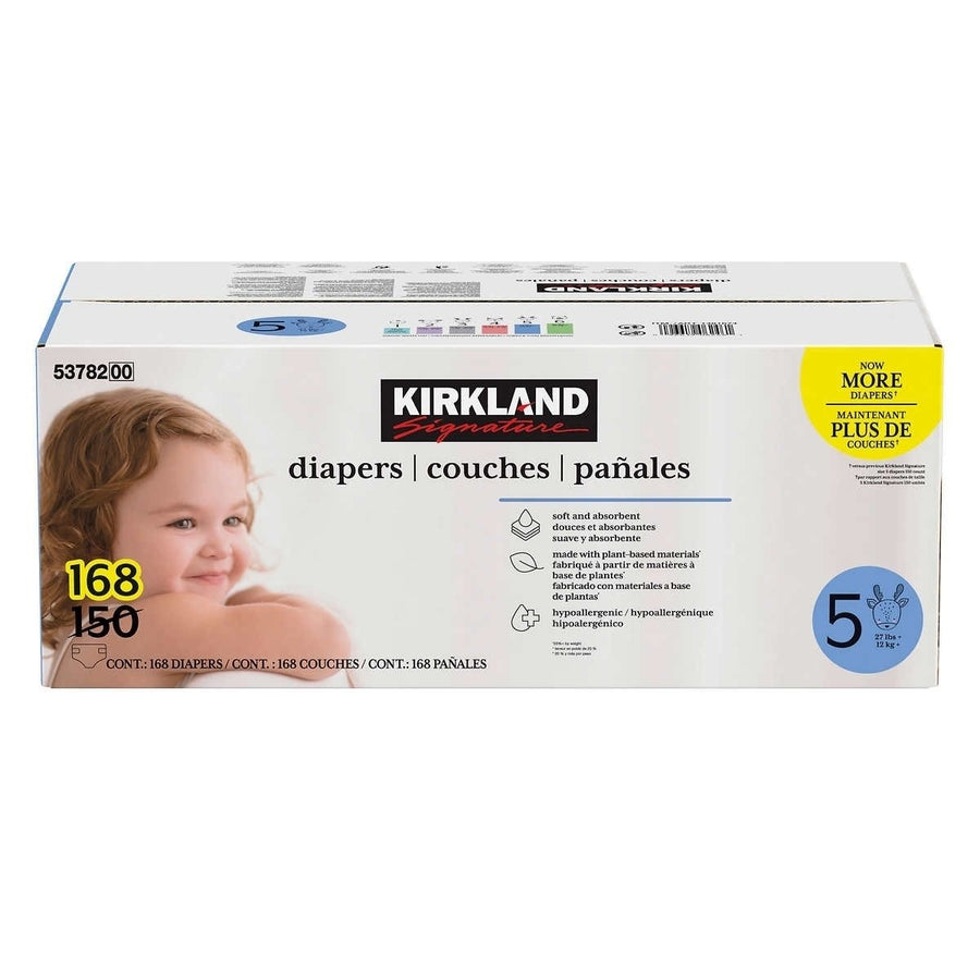 Kirkland Signature Diapers Size 5 (168 Count) Image 1