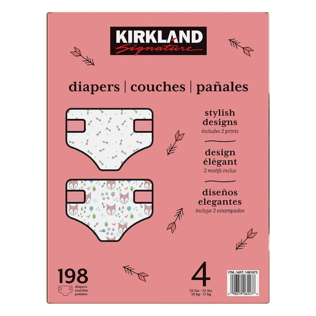 Kirkland Signature Diapers, Size 4 (22-37 Pounds), 198 Count Image 2