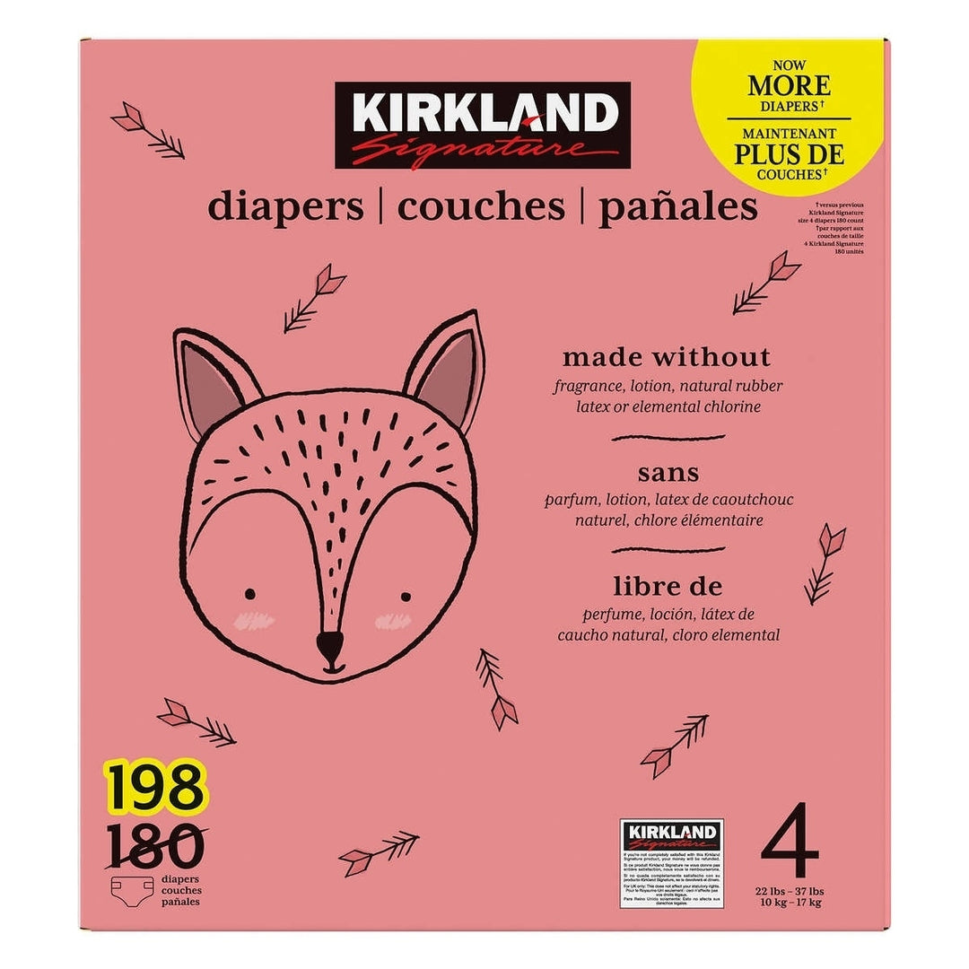 Kirkland Signature Diapers, Size 4 (22-37 Pounds), 198 Count Image 3