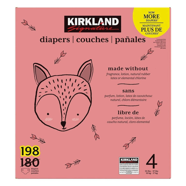 Kirkland Signature Diapers Size 4 (22-37 Pounds) 198 Count Image 3