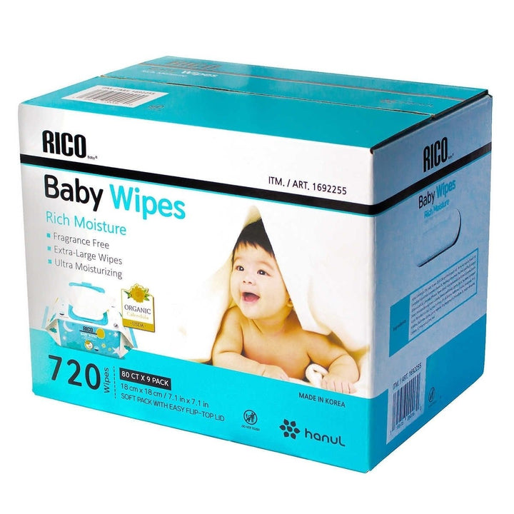 RICO Baby Wipes, 720 Count Image 1
