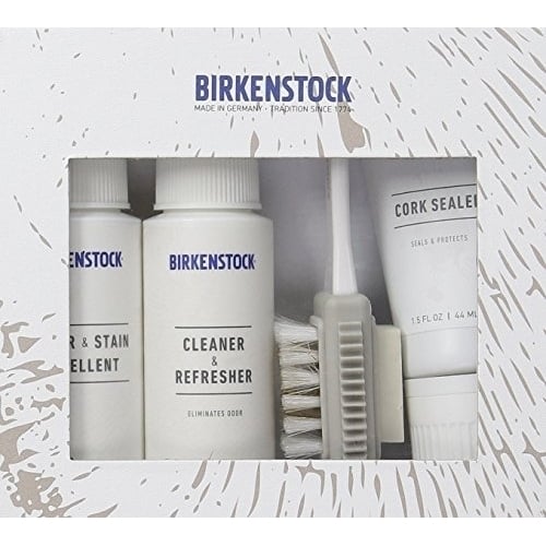 Birkenstock Deluxe Shoe Care Kit White One Size M US Cleaner Brush Protector Image 1