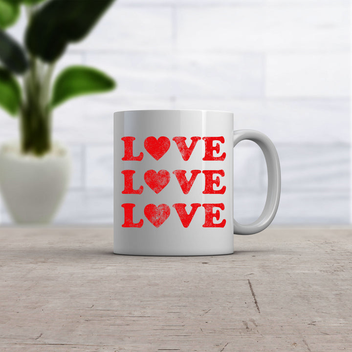 Love Love Love Mug Cute Valentines Day Coffee Cup - 11oz Image 2