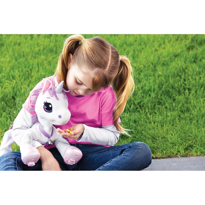 Mighty Mojo Peppy Pets Walking Unicorn White Interactive Toy No Batteries Required Image 3