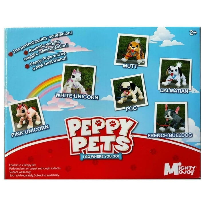 Mighty Mojo Peppy Pets Walking Unicorn White Interactive Toy No Batteries Required Image 4