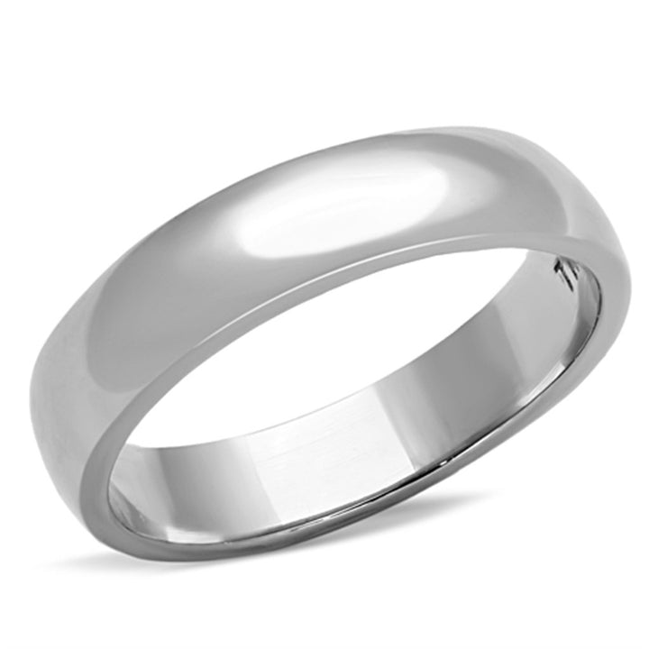 4.4Mm Classic Stainless Steel 316 High Polished Unisex Wedding Band Sizes 5-13 Image 1