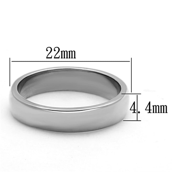 4.4Mm Classic Stainless Steel 316 High Polished Unisex Wedding Band Sizes 5-13 Image 2