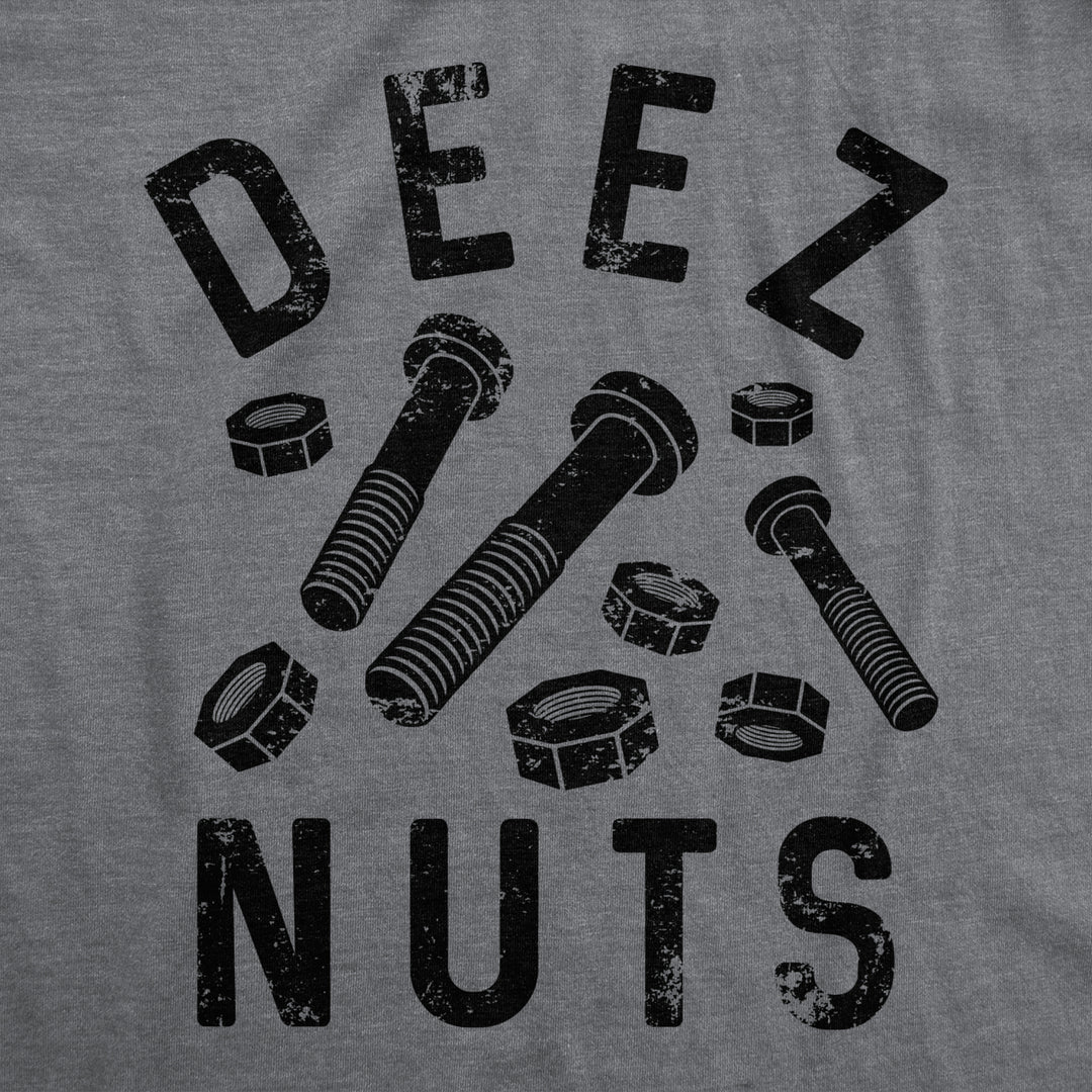 Mens Deez Nuts Tshirt Funny Fathers Day Tools Handyman Graphic Novelty Tee Image 2