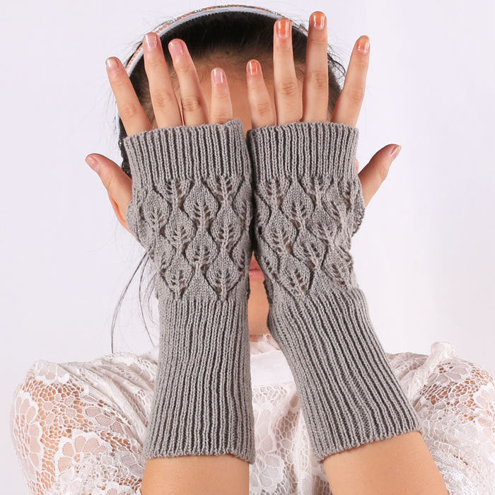 Womens Hollow Long Gloves Image 1