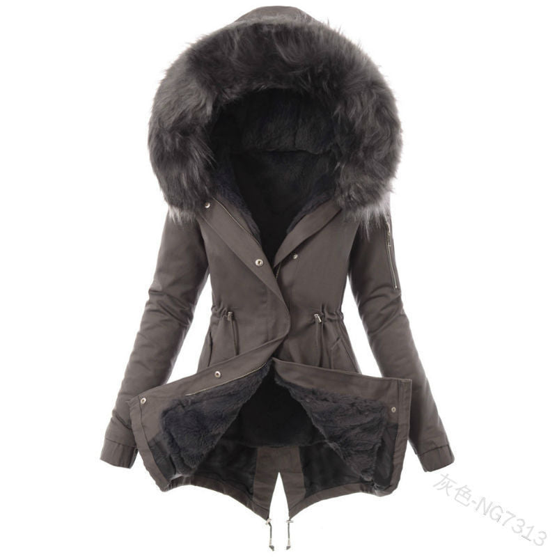Cotton Hooded Slim-fit Warm Zipper Jacket Image 9