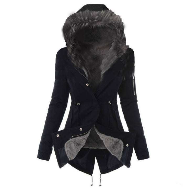 Cotton Hooded Slim-fit Warm Zipper Jacket Image 1