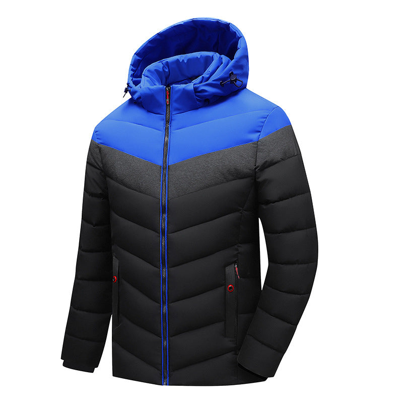 Mens Cotton Casual Hooded Jacket Image 1