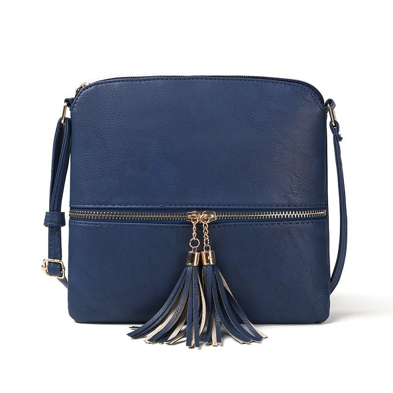 Lunar Lightweight Medium Dome Crossbody Bag Shoulder Bag with Tassel Zipper Pocket Adjustable Strap Image 2