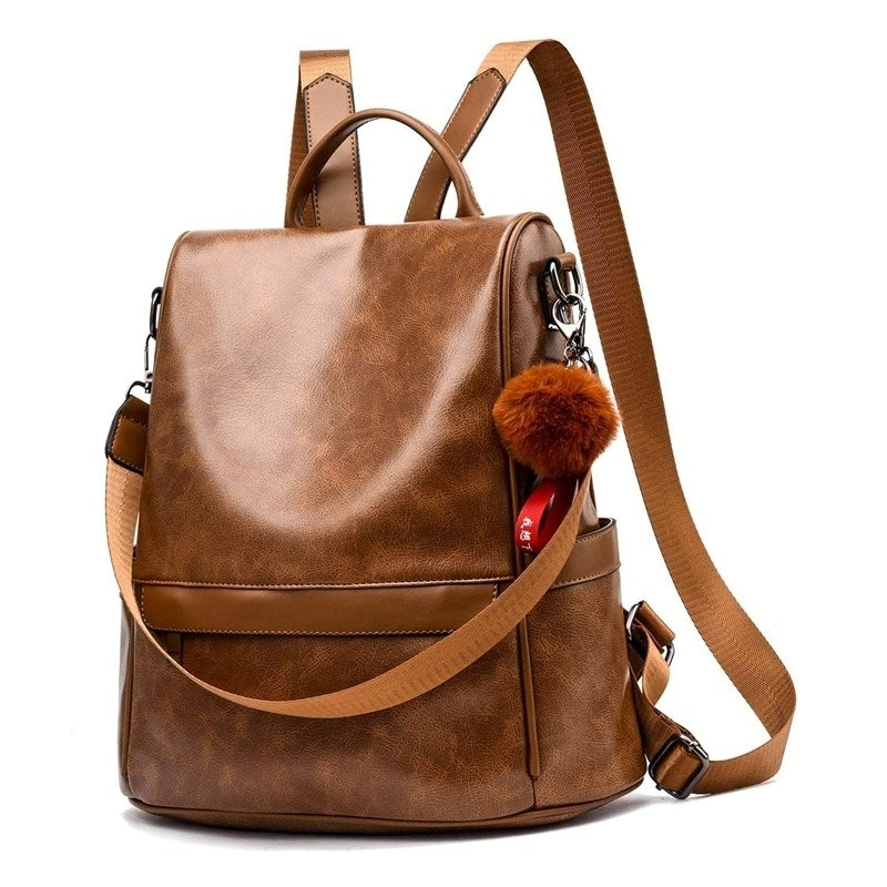 Women Backpack Purse PU Leather Anti-theft Casual Shoulder Bag Fashion Ladies Satchel Bags Image 1