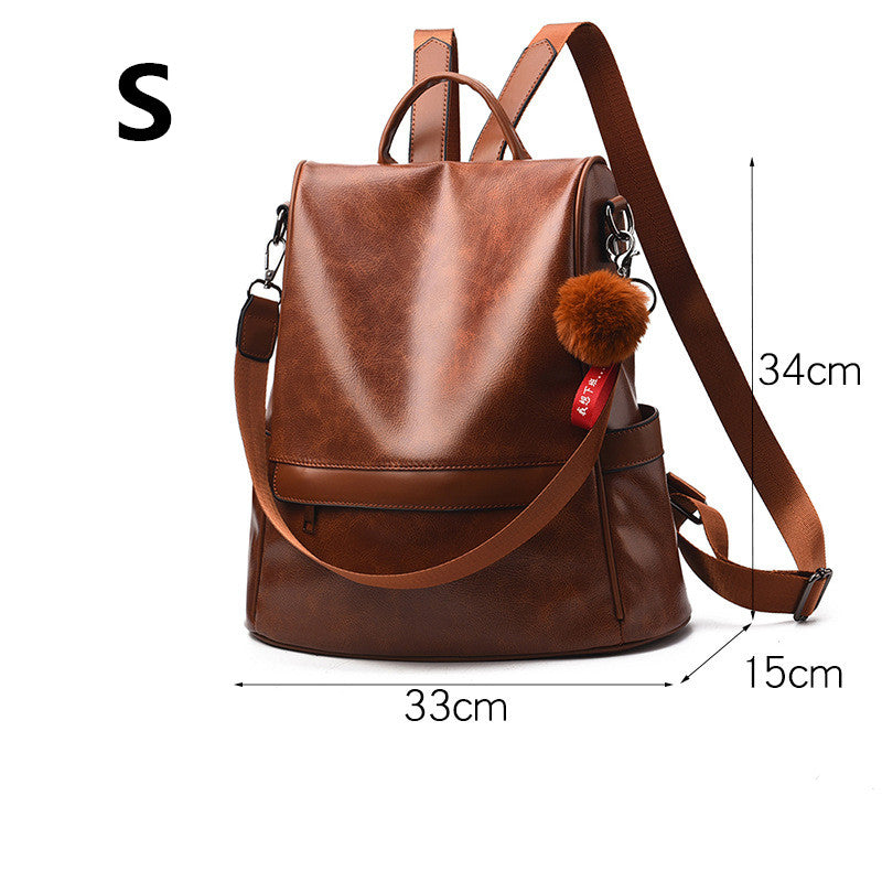 Women Backpack Purse PU Leather Anti-theft Casual Shoulder Bag Fashion Ladies Satchel Bags Image 3