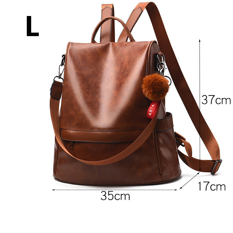 Women Backpack Purse PU Leather Anti-theft Casual Shoulder Bag Fashion Ladies Satchel Bags Image 4