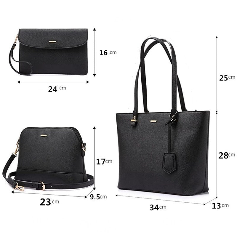 Handbags for Women Shoulder Bags Tote Satchel Hobo 4pcs Purse Set Image 6