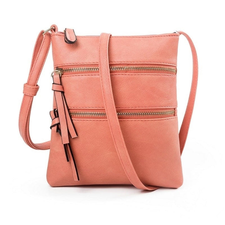 Leather Crossbody Purse for Women Long Over the Shoulder Sling Purses and Handbags Image 1