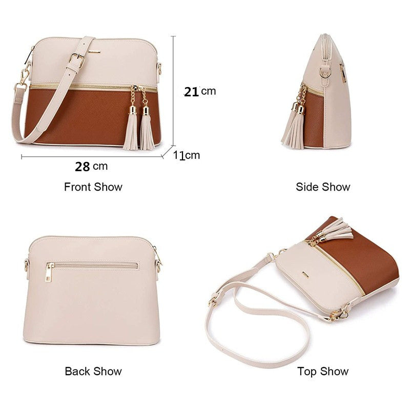 Handbags for Women Shoulder Bags Tote Satchel Hobo 3pcs Purse Set Image 4