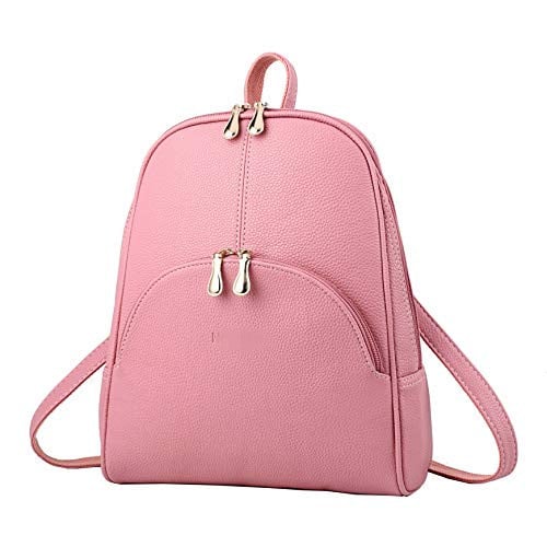 Women Bags Backpack Purse PU Leather Zipper Bags Casual Image 9