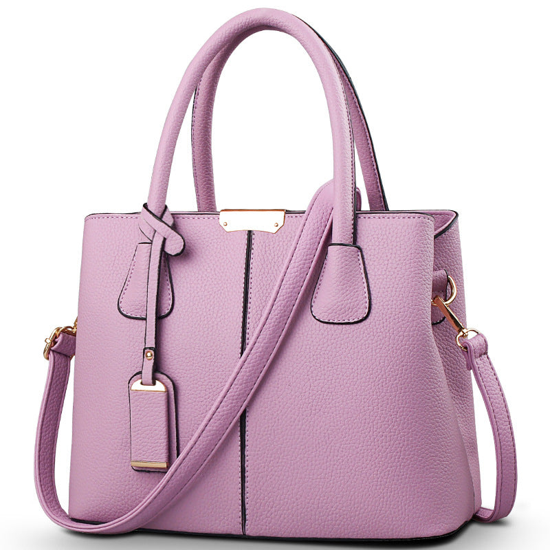 Stylish Women PU Leather Vertical Utility Handle Handbag Satchel Tote Purse Bag Image 3