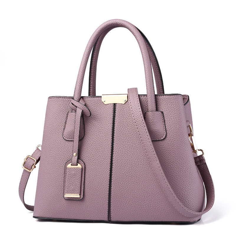 Stylish Women PU Leather Vertical Utility Handle Handbag Satchel Tote Purse Bag Image 7