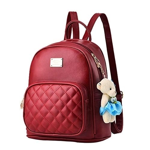 Leather Backpack Purse Satchel School Bags Casual Travel Daypacks for Womens Image 1