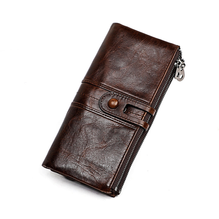 Wallet for Women Genuine Leather Card Holder Phone Checkbook Organizer Zipper Coin Purse Image 6