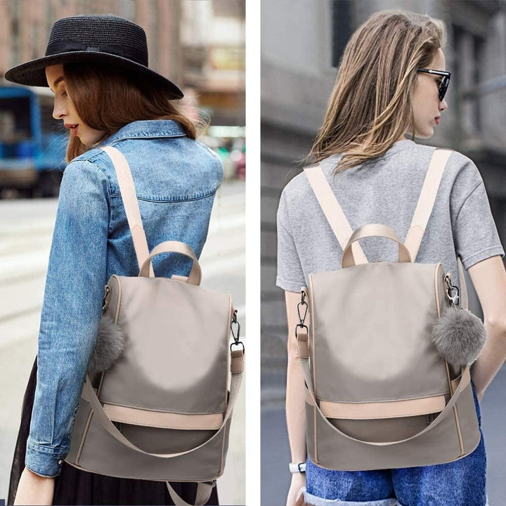 Women Backpack Purse Nylon Anti-theft Fashion Casual Lightweight Travel School Shoulder Bag Image 1