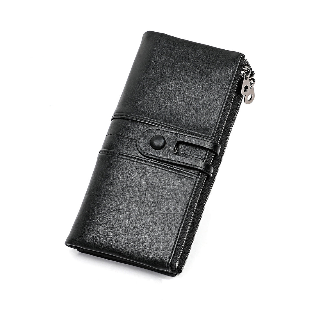 Wallet for Women Genuine Leather Card Holder Phone Checkbook Organizer Zipper Coin Purse Image 7