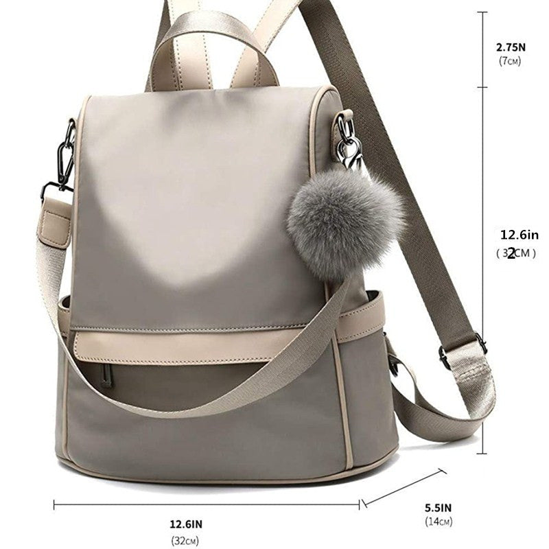 Women Backpack Purse Nylon Anti-theft Fashion Casual Lightweight Travel School Shoulder Bag Image 3