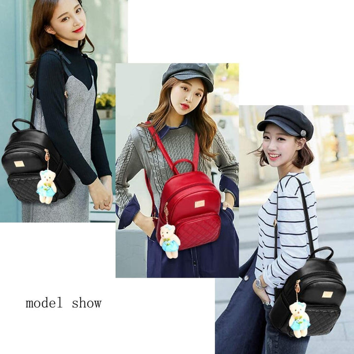 Leather Backpack Purse Satchel School Bags Casual Travel Daypacks for Womens Image 9