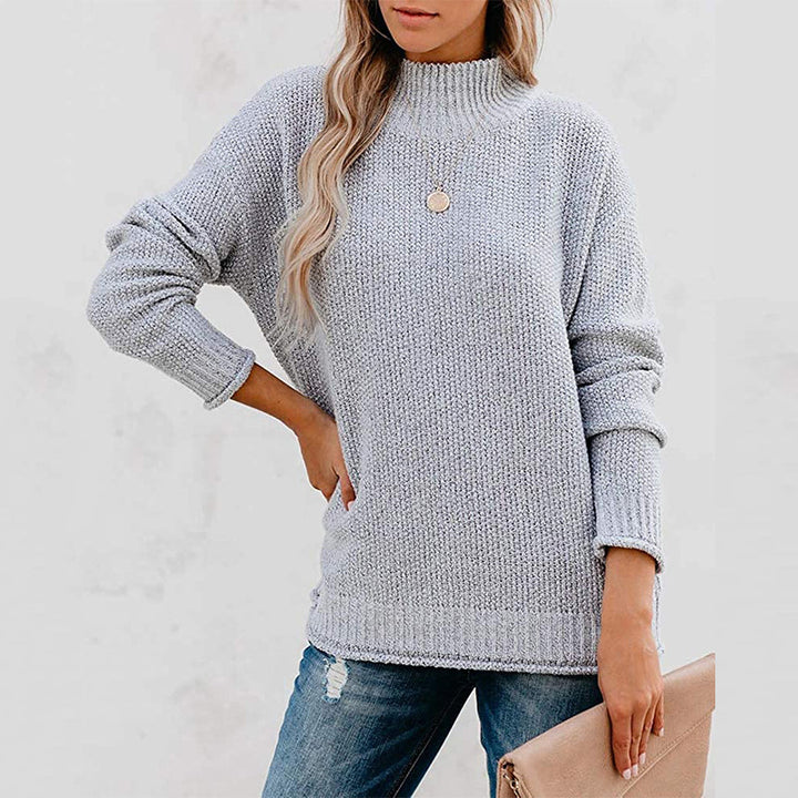 Womens Long Sleeve Turtleneck Cozy Knit Sweater Casual Loose Pullover Jumper Tops Image 6