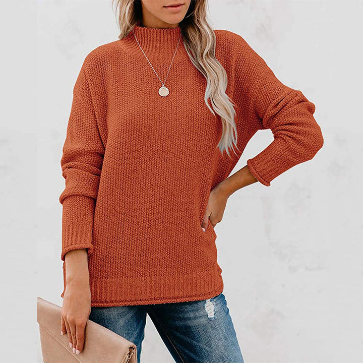 Womens Long Sleeve Turtleneck Cozy Knit Sweater Casual Loose Pullover Jumper Tops Image 8