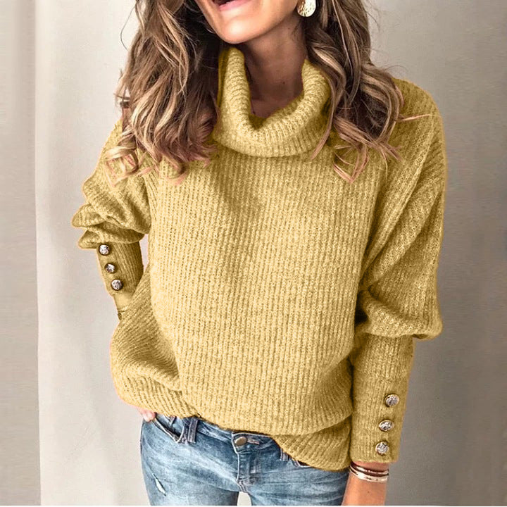 Womens Oversized Turtleneck Chunky Pullover Sweaters Cowl Image 4