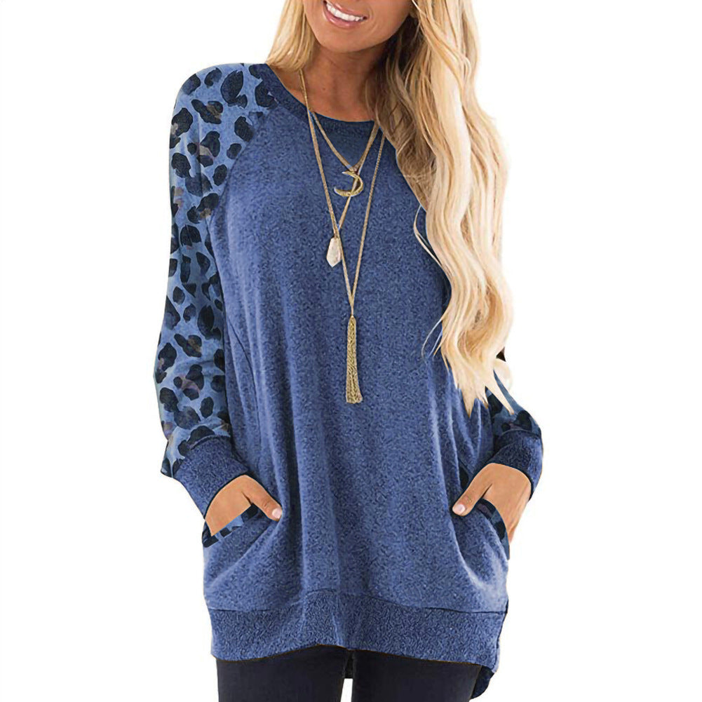 Womens Long Sleeve Round Neck Casual T Shirts Blouses Image 9