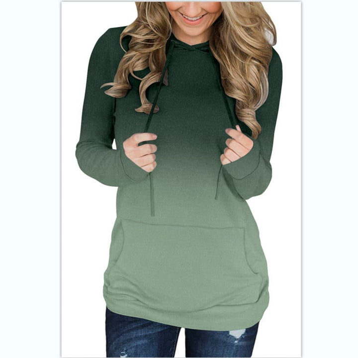 Womens Hoodie Sweatshirts Casual Tunic Tops Long Sleeve Hoody with Kangaroo Pockets Image 1