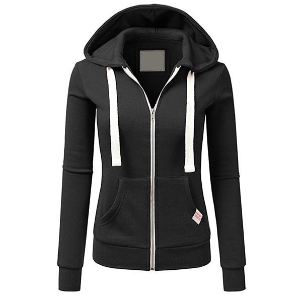 Lightweight Thin Zip-Up Hoodie Jacket for Women Image 1