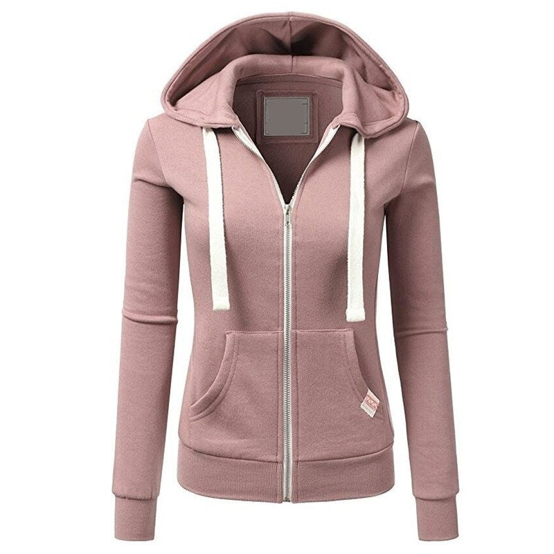 Lightweight Thin Zip-Up Hoodie Jacket for Women Image 4