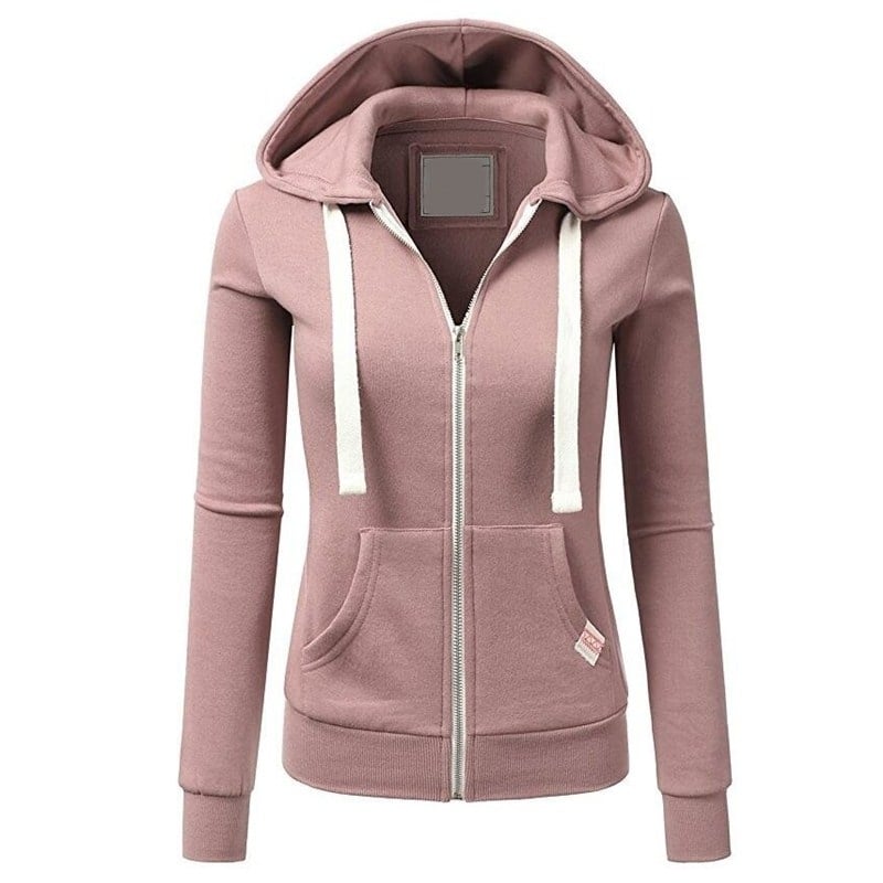 Lightweight Thin Zip-Up Hoodie Jacket for Women Image 1