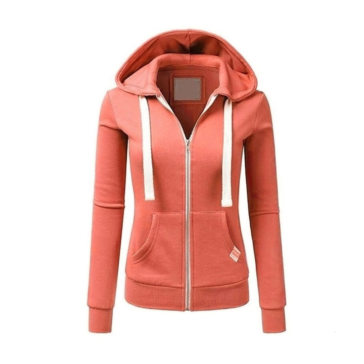 Lightweight Thin Zip-Up Hoodie Jacket for Women Image 1