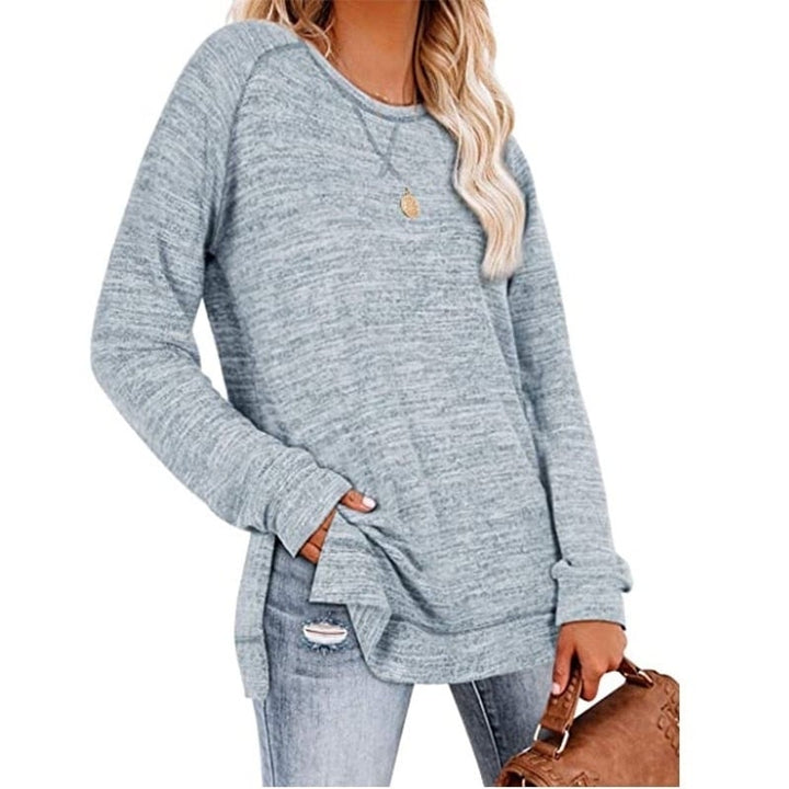 Womens Sweaters Lightweight Long Sleeve Shirts Soft Warm Sweatshirt Image 1