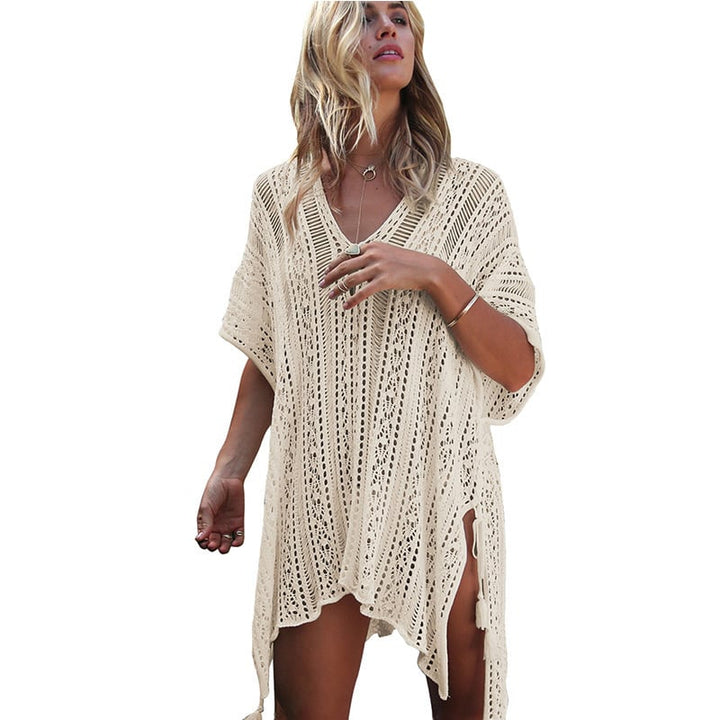 Womens Bathing Suit Cover Up for Beach Pool Swimwear Crochet Dress Image 1