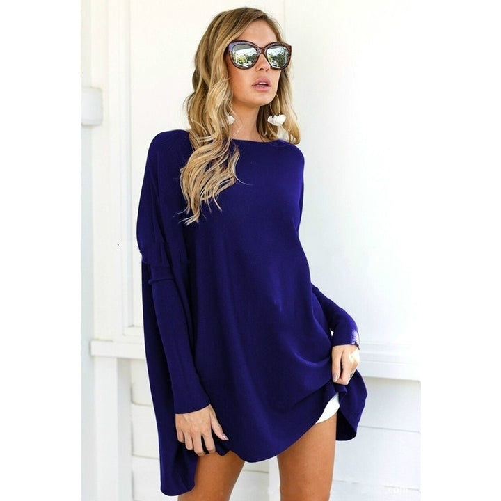 Womens Tunic Tops for Leggings Oversized Shirts Casual Batwing Image 6