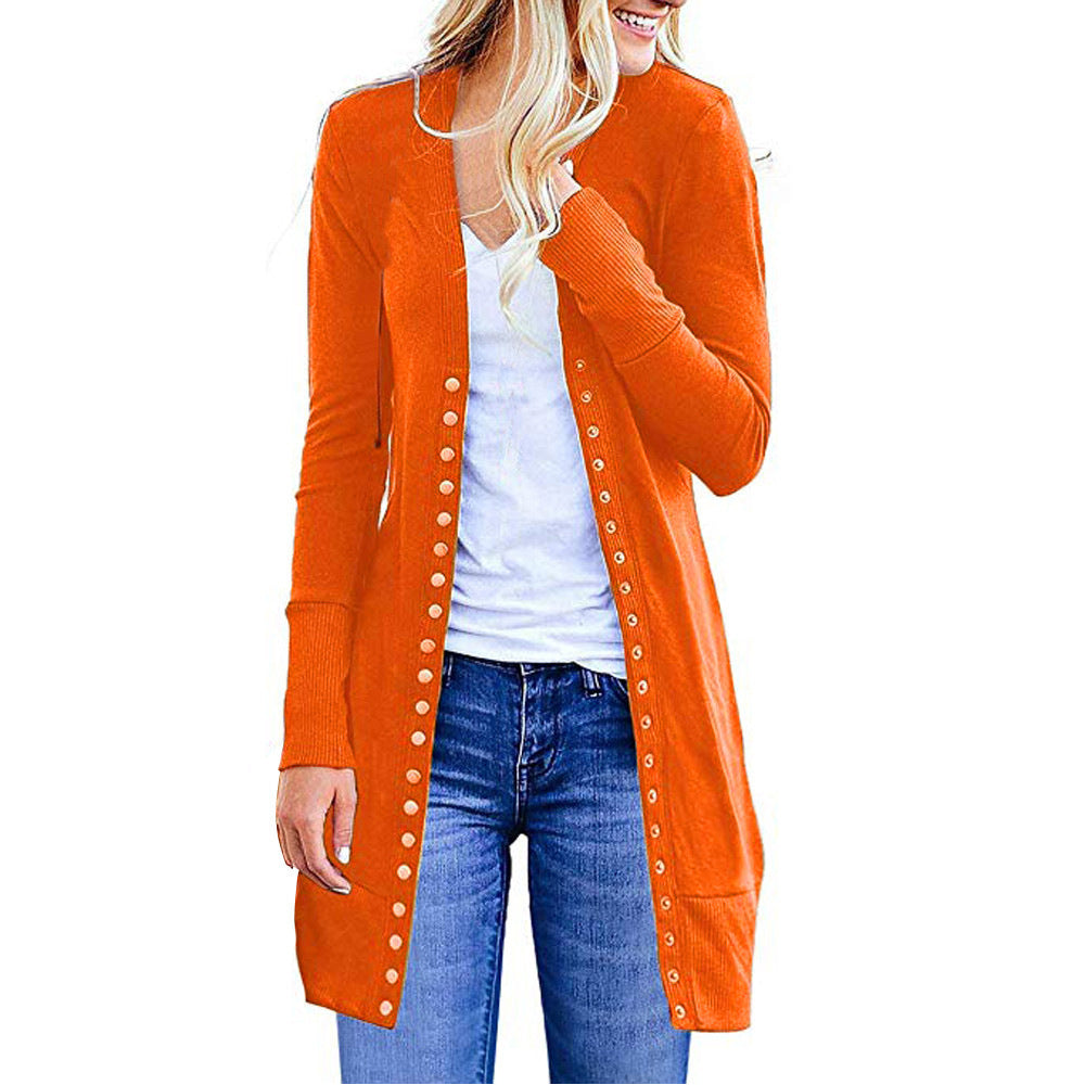 Womens Long Sleeve Cardigans Lightweight Ribbed Neckline Soft Knit Image 9