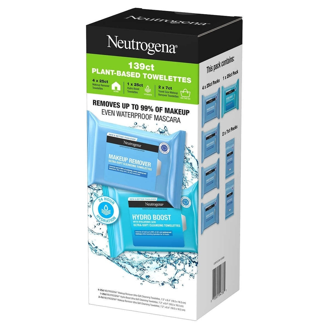 Neutrogena Makeup Remover and Hydro Boost Ultra-Soft Cleansing Towelettes139 Ct Image 2