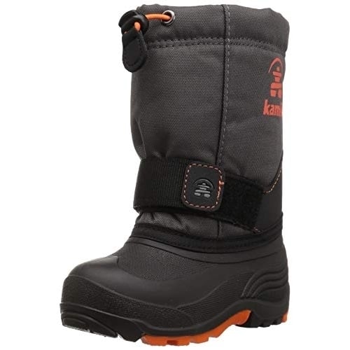 Kamik Boys Rocket Snow Boot Charcoal Flame Toddler Size 9 Waterproof Kids Image 1