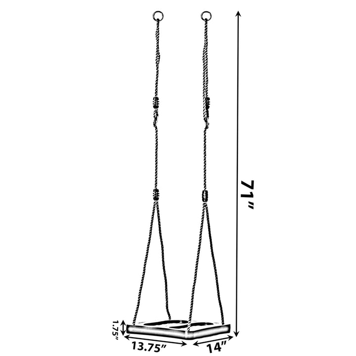 Adjustable Plastic Standing SwingOutdoor Kids Playground Swingfor All Ages Image 3